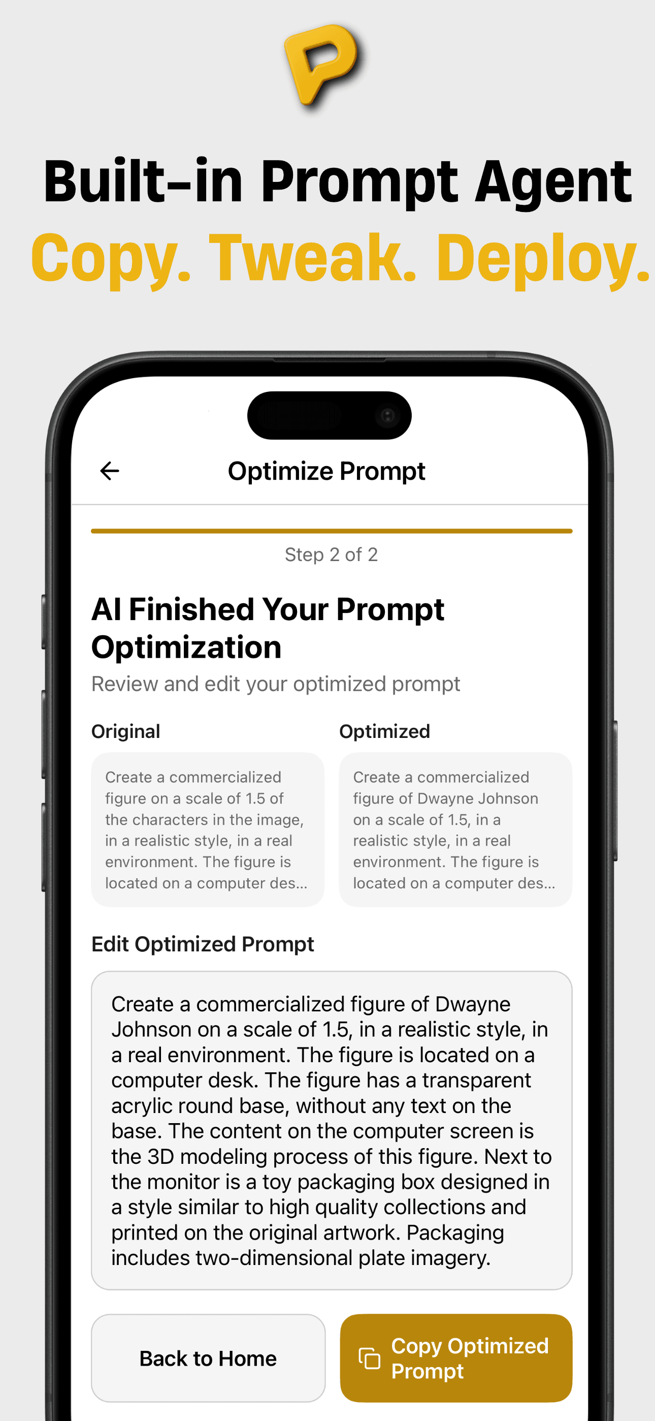 Promptit app interface - Screen 5